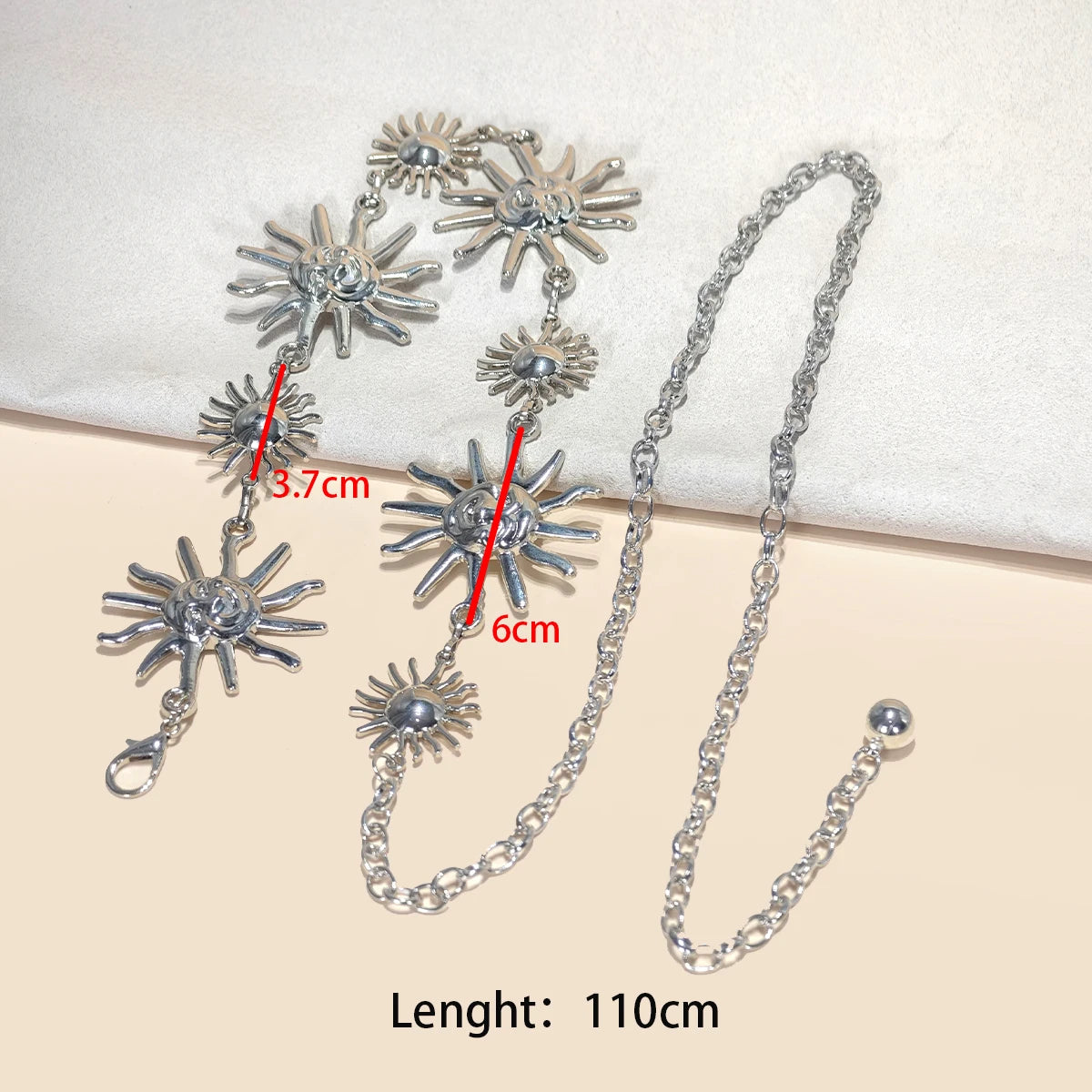 Designer Women’s Silver Waist Chain Belt – Retro Bohemian Ethnic Style for Skirts & Jeans