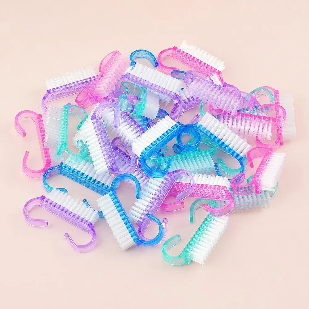 10 Pcs/Lot Acrylic Nail Brush Set: Manicure & Pedicure Soft Dust Removal - Nail Art Brushes & File Tools for Perfect Nail Care