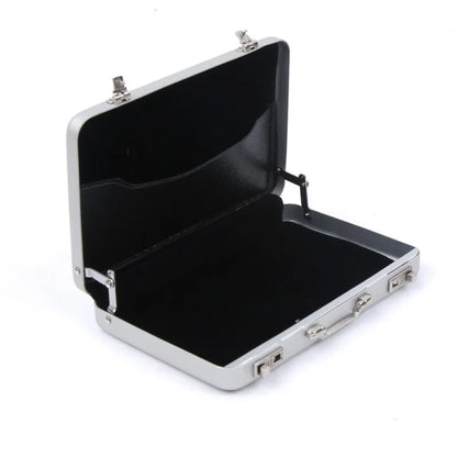 Aluminum Mini Suitcase - Compact Business ID and Credit Card Holder, Bank Card Box, Jewelry Case Organizer - Rectangle Storage Solution