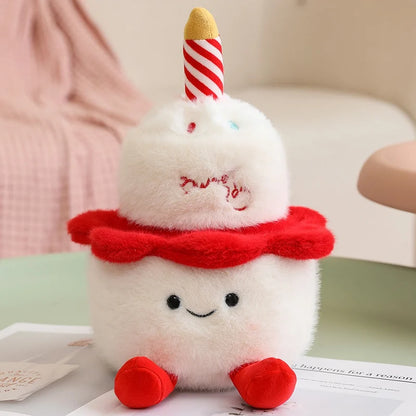 New Cartoon Egg Stuffed Toy – Breakfast Bread & Toast Plush Doll, Fun Pillow for Baby Comfort & Xmas Gifts