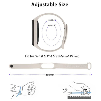 Silicone Strap for Xiaomi Mi Band 3-7 NFC – Sport Replacement Wristband Bracelet