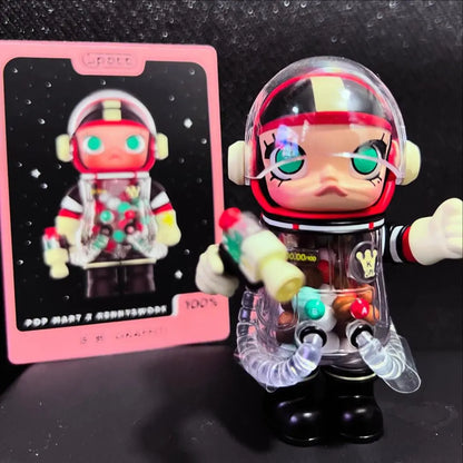 Bubble Mart MOLLY 100% Jasmine Blind Box – Anniversary Series Astronaut Handmade Desktop Ornament