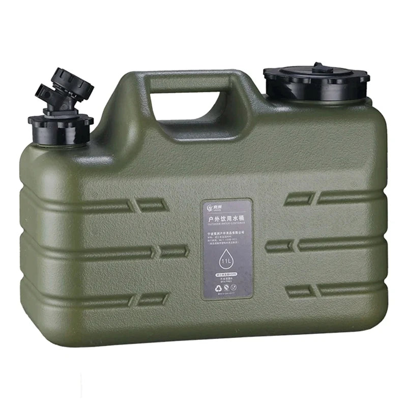 11L Portable Water Bucket – Large Capacity Drinking Canister with Detachable Leak-Proof Faucet for Outdoor Travel