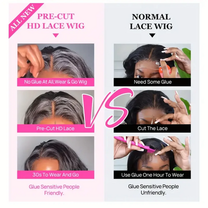 Kinky Straight Human Hair Wig – 13x4 Lace Front, Pre-Plucked Yaki Straight Brazilian Wig