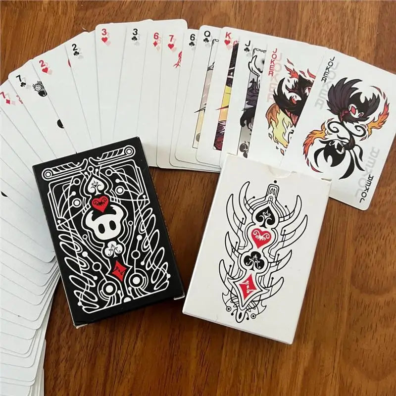 Hollow Knight Standard Poker Card Set — Black & White Playing Cards, Portable Creative Board Game Gift Collection
