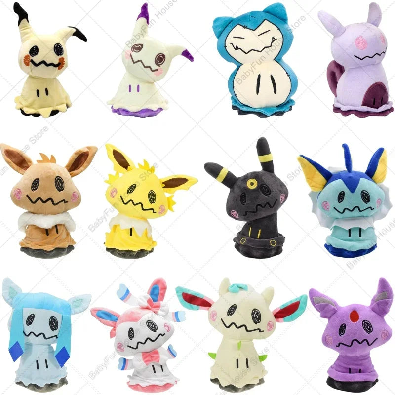 Pokémon Plush Toy Collection – Shiny Mimikyu, Charizard, Snorlax, Eevee Evolutions and Collectible Gift Dolls