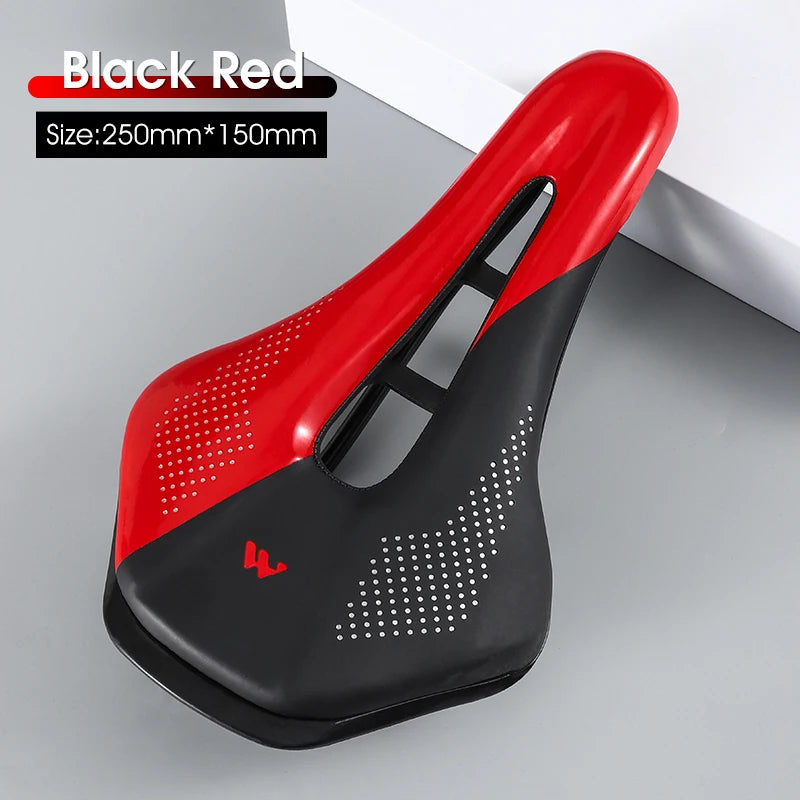 WEST BIKING Bicycle Saddle - Comfortable Hollow PU Leather Road Bike Seat Cushion for Cycling