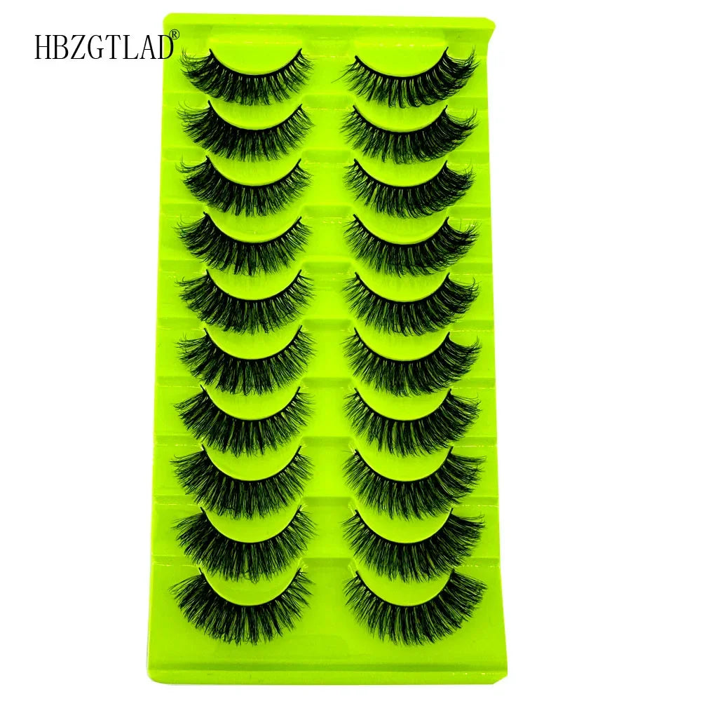 5/10 Pairs 3D Mink False Eyelashes – Wispy Handcrafted Full Strip Short Natural Lashes for Makeup