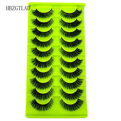 5/10 Pairs 3D Mink False Eyelashes – Wispy Handcrafted Full Strip Short Natural Lashes for Makeup