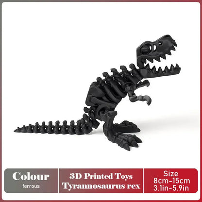 3D Printed Tyrannosaurus Rex Model - Realistic Jointed Movable Dinosaur Figure Toy & Desktop Decoration Gift