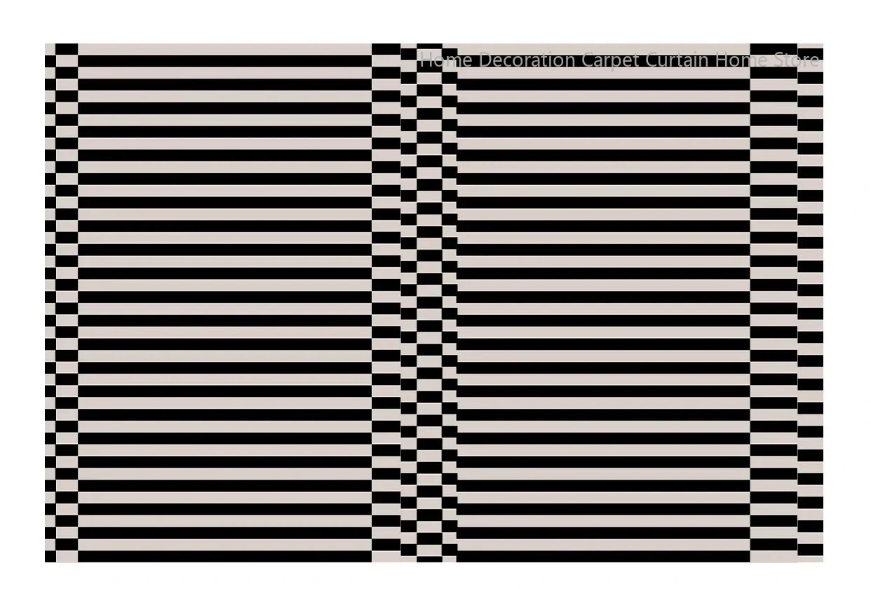 Black Stripe Plush Rug — Non-Slip Luxury Carpet for Living Room, Bedroom, Study, and Nordic Home Decor