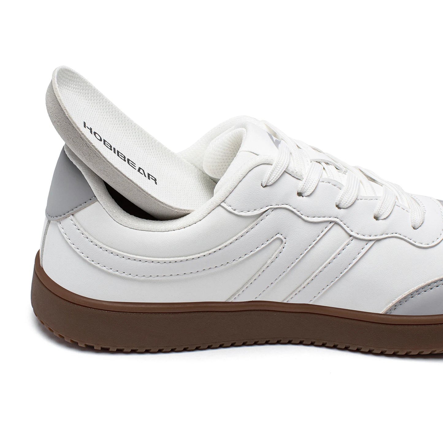 HOBIBEAR Unisex Wide Toe Sneakers – Retro Casual Lace-Up Leather Shoes for Men & Women
