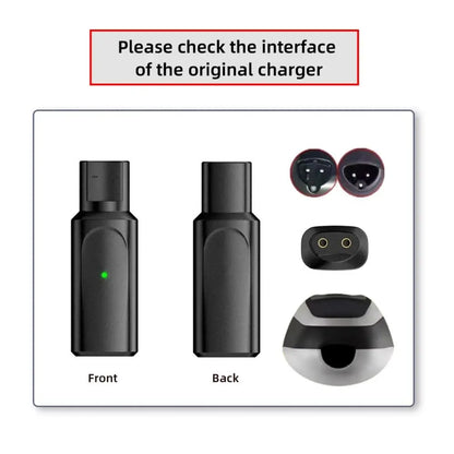 KVIFO 12V Type-C Shaver Adapter - Charging Converter for Braun Series 3, 5, 7 & 9 Electric Shavers
