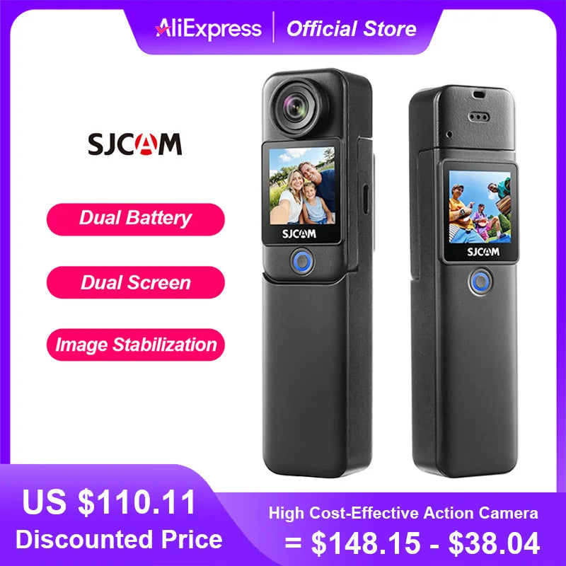 SJCAM C300 Pocket Action Camera 4K FHD – 30M Waterproof Sport Cam with 5G WiFi & Long Battery Life