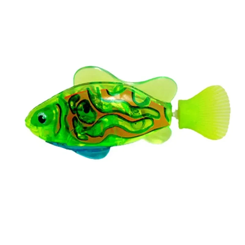 LED Interactive Cat Toy Robot Fish – Glowing Electric Swimming Motion Toy to Stimulate Kitten Hunting Instincts & Playful Exercise