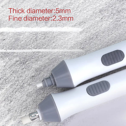 Tenwin Adjustable Electric Rubber Eraser: Battery-Powered for Sketch Drawing - Includes Rubber Refills, School Stationery Supplies