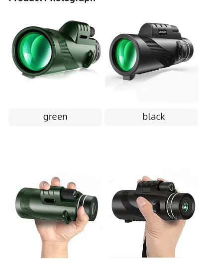 80x100 Portable HD Zoom Telescope | Folding Long-Distance Mini Telescope for Hunting, Camping & Travel