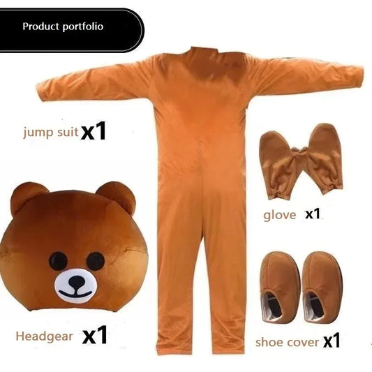 Brown Bear Plush Doll Costume – Festival & Party Wear, Ideal Halloween & Christmas Gift for All Ages