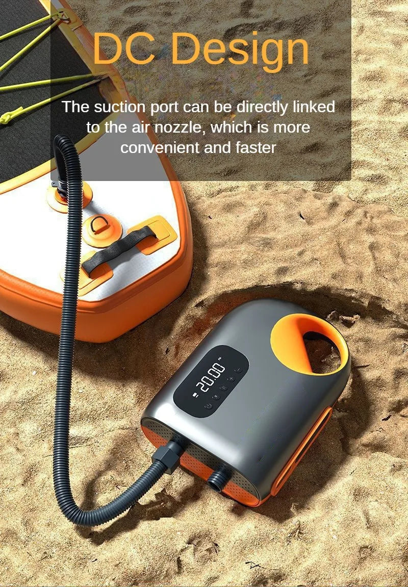 LEIBOO 20PSI DC Electric Air Pump – High-Speed Compressor for Inflatable SUP, Paddle Board, Airbed, Boat & Kayak