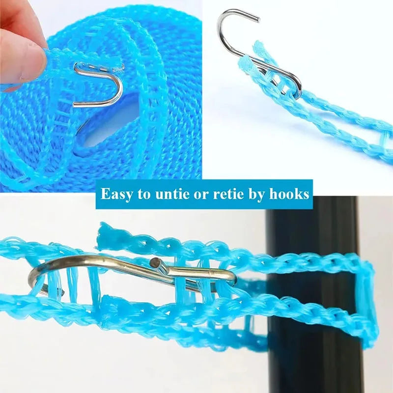 Windproof Nylon Clothesline - Non-Slip, Durable Laundry Rope for Outdoor Use, Perfect for Travel and Business, Available in 5/10 Meter Lengths