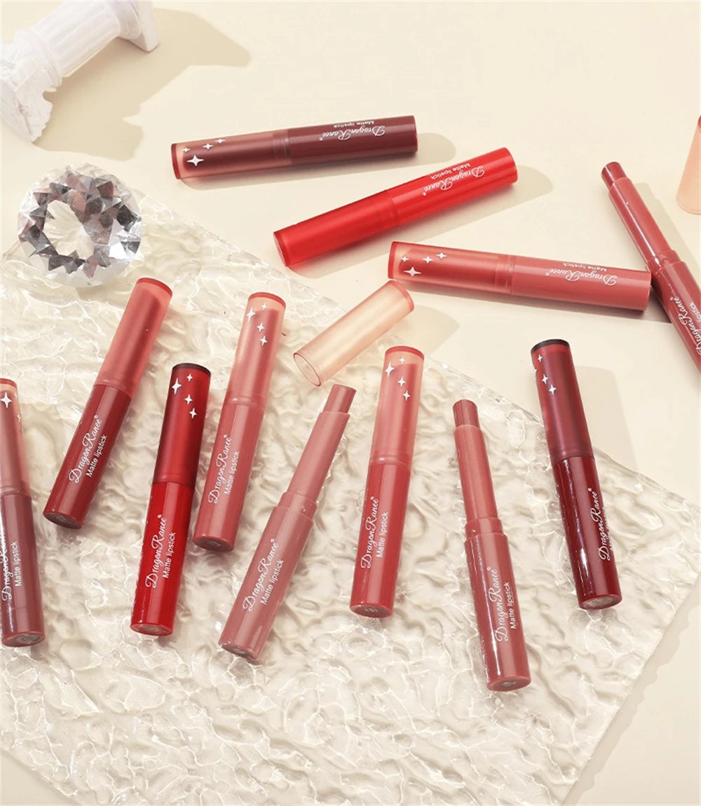 Nude Matte Waterproof Lipstick – Long-Lasting Velvet Red Lipsticks for Women, Non-Fading Lip Makeup