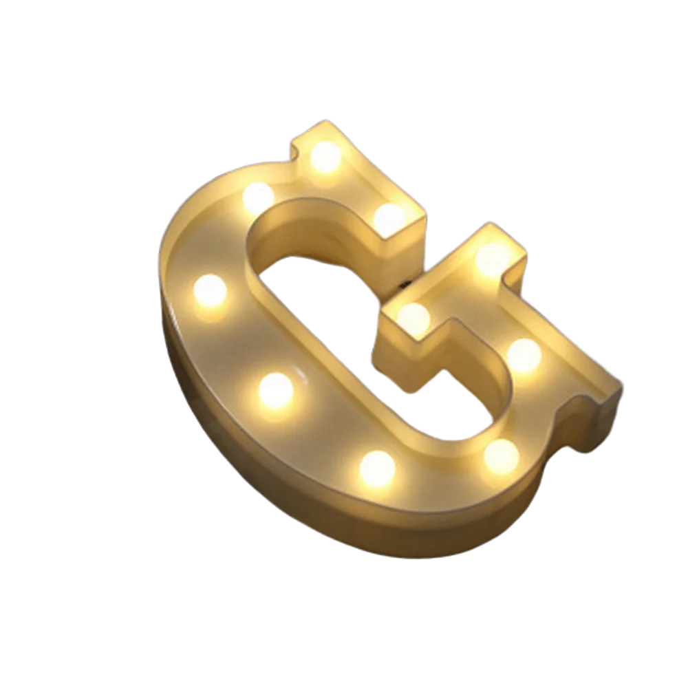 LED Number & Letter Night Light - Luminous A-Z Alphabet & 0-9 Lamp for Party and Wedding Decor