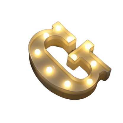LED Number & Letter Night Light - Luminous A-Z Alphabet & 0-9 Lamp for Party and Wedding Decor