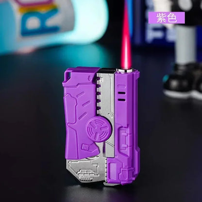 2025 Windproof Dual-Use Laser Lighter – Electric & Gas Multifunctional Metal Lighter for Men