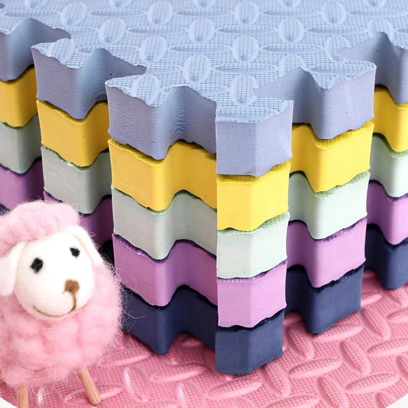 Pink Interlocking Foam Play Mat – Puzzle Floor Tiles for Baby Crawling, Exercise & Safe Play Area, 8/16Pcs Soft Non-Slip Kids Carpet