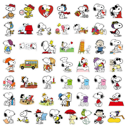 100PCS Snoopy Cartoon Stickers - Cute Anime Decals for Phones, Laptops, Notebooks, Suitcases & Fridges