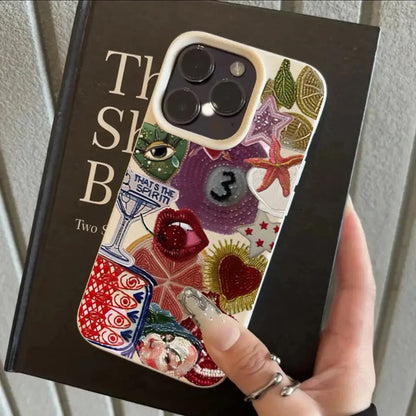 Retro Fruit Pattern iPhone Case - Shockproof Soft Silicone Protective Cover