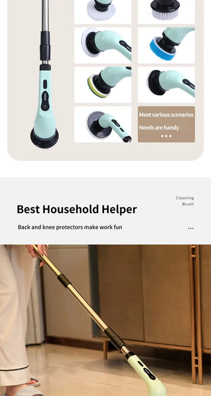 Wireless Electric Cleaning Brush – Multifunctional Rotating Brush for Bathroom, Window, Kitchen & Automotive