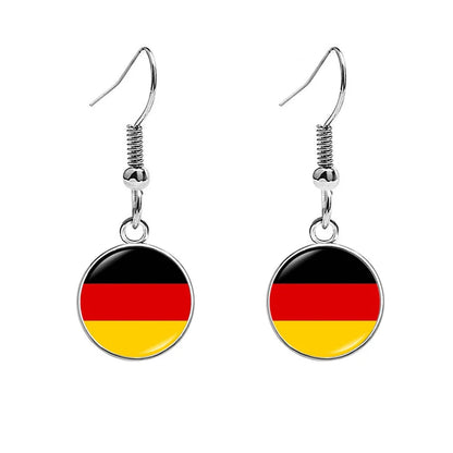 France National Flag Earrings - Multicolor Country Flag Jewelry for Women, Travel Pride & Celebration Gifts