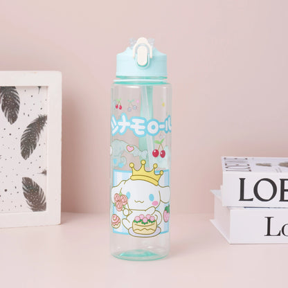 800ML Hello Kitty Water Cup — Kawaii Kuromi, Melody & Cinnamoroll Pop-Up Outdoor Bottle, Large Capacity, Perfect Kid Gift