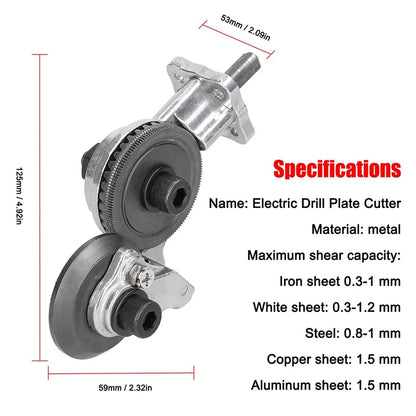 Electric Drill Plate Cutter: Double-Headed High-Speed Rotor Blade for Free Cutting Sheet Metal - Sharp Cutting Tool