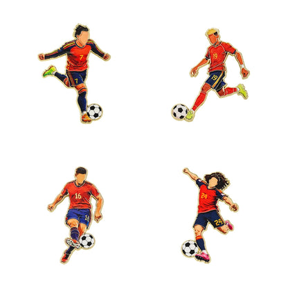 Football Player Enamel Brooch - 7th Player Goalkeeper Sport Metal Lapel Pin Jewelry Gift