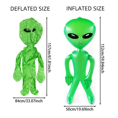 Inflatable Alien Toy –  33" & 63" Sizes, Perfect for Alien-Themed Halloween Parties & Gifts