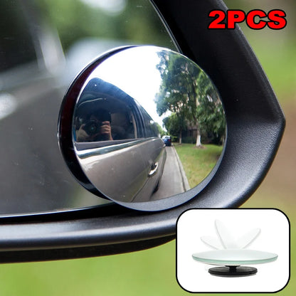 2PC 360° HD Frameless Blind Spot Mirrors – Ultrathin Wide-Angle Convex Rear View Car Accessories