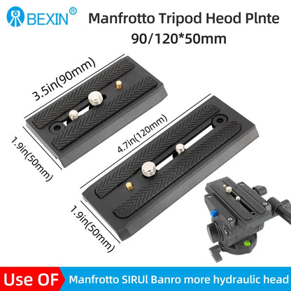 Manfrotto 501-L90A Quick Release Sliding Plate – Camera Mount Plate for 501HDV, 503HDV, 701HDV & MH055M0-Q5 Tripod Heads