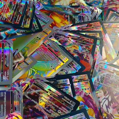 Pokémon TCG V, VMAX, GX & EX Holographic Cards - 60/100-Piece French and English Collectible Card Set for Fans and Gifts