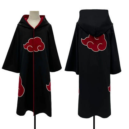 HOLOUN Anime Uchiha Itachi & Sasuke Cosplay Cloak – Embroidered Hawk Team Akatsuki Costume for Christmas