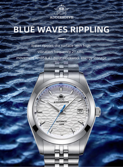 ADDIESDIVE 2024 Luxury Couple Watches – Sapphire Crystal Automatic Mechanical NH35A Steel Wristwatch for Men & Women Gift