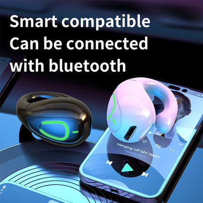 S20 Wireless Ear Clip Headset - Bluetooth 5.3 Single-Ear OWS Sports Earphones for Running & Fitness