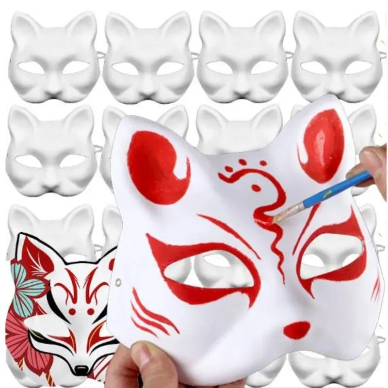 Colorful Fox Cosplay Mask – Decorative Masquerade Mask for Halloween, Anime Events & Costume Parties