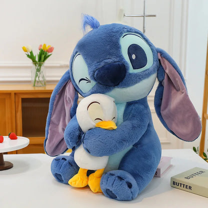 Disney Stitch Plush Doll - Lilo and Stitch Cute Duck Version, Kawaii Stuffed Toy for Christmas and Birthday Gifts