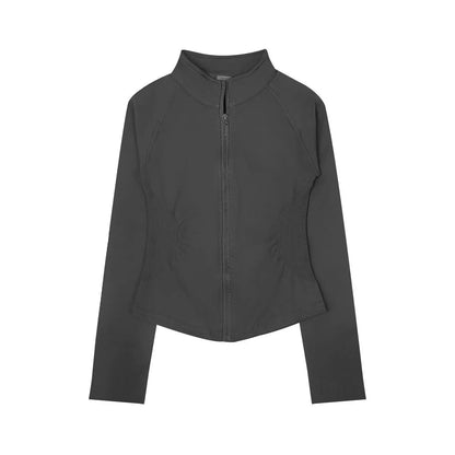NCLAGEN Women’s Seamless Sports Jacket Zip-Up Long Sleeve Gym Activewear – Workout Top for Yoga, Pilates & Running Performance Coat