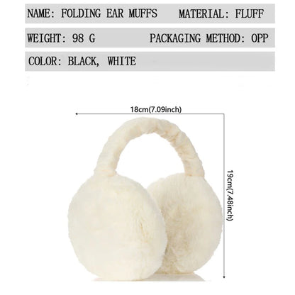 Soft Plush Ear Warmers for Winter - Fashion Solid Color Earflap Muffs for Men and Women, Outdoor Cold Protection Ear Covers