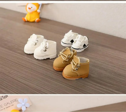 17cm LABUBU Cotton Doll Shoes - Casual Sports Footwear for Dolls, Accessories for Labubu Outfits (Only shoes)