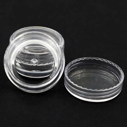 50Pcs Transparent Plastic Jewelry & Bead Storage Box Set – Small Round Containers for Makeup & Organizer
