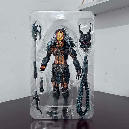NECA Predator Clan Leader Action Figure — Deluxe Concrete Jungle Alien Warrior Model Toy & Desk Decor Gift